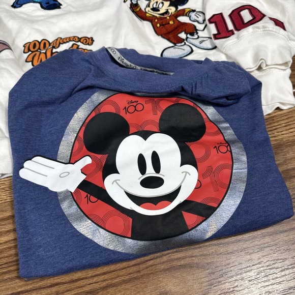 Walt Disney 100th Anniversary Embroidered Sweatshirt M And Blue Tshirt Med. Nice - Picture 2 of 8
